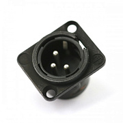 Neutrik NC3MD-L-BAG-1 панельный разъем XLR male черненый корпус